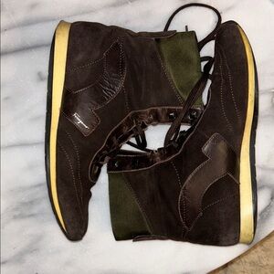 Salvatore Ferragamo Dark Brown Suede Boots